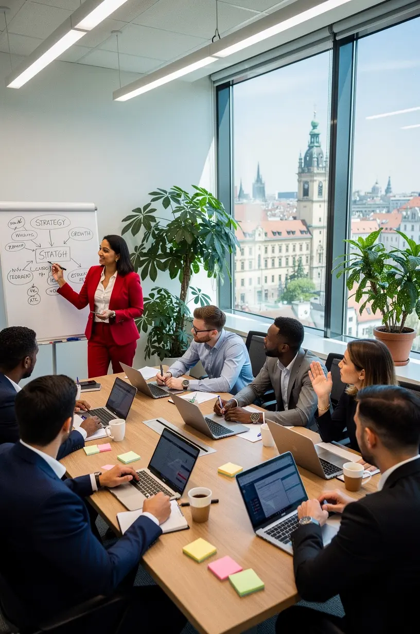 Zrelaksowana osoba w przerwie, korzystająca z technik redukcji stresu w pracy.